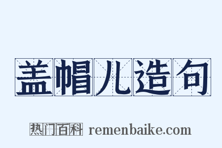 盖帽儿造句是什么意思的图片
